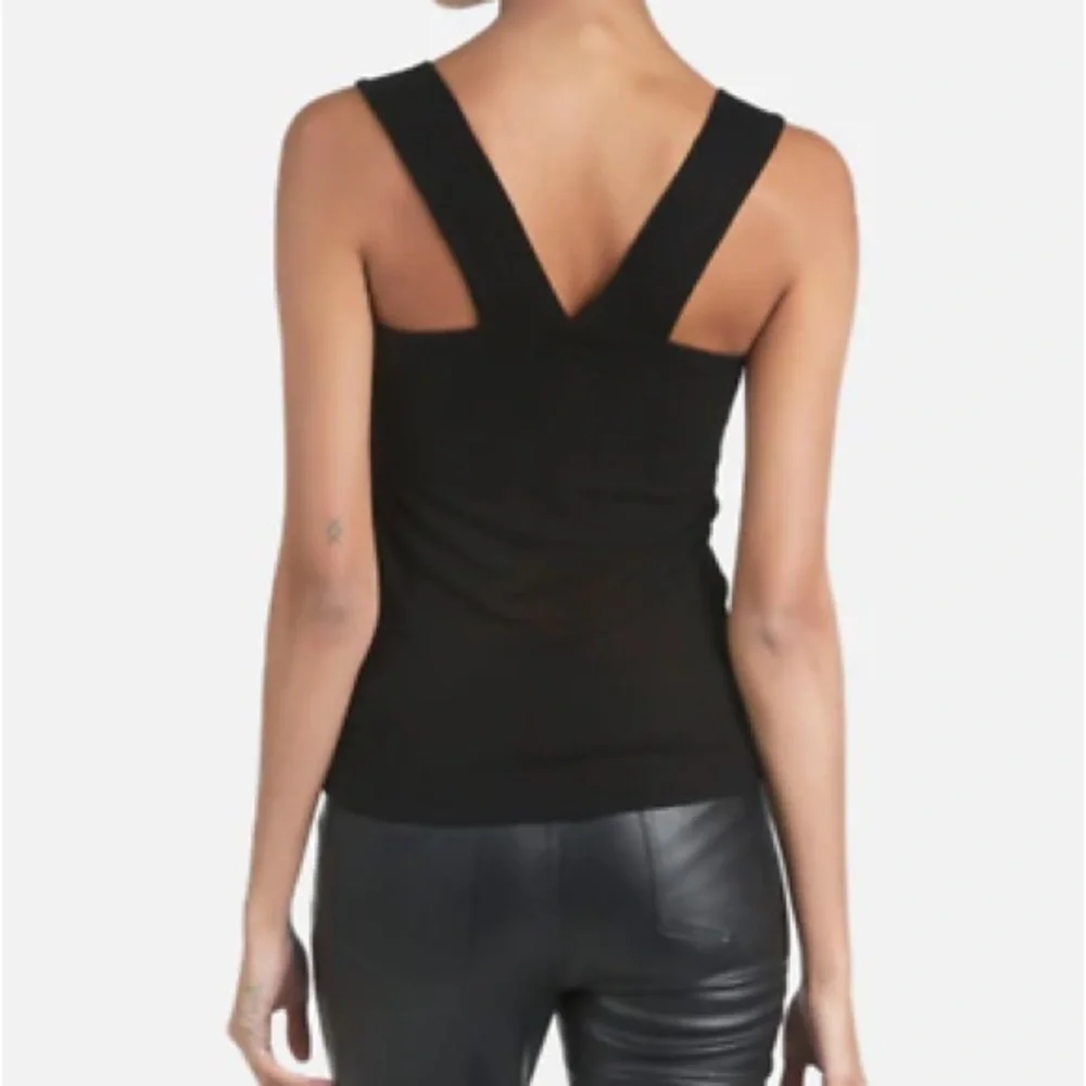 Michael Lauren Black Fitted Tank Top - Picture 6 of 6
